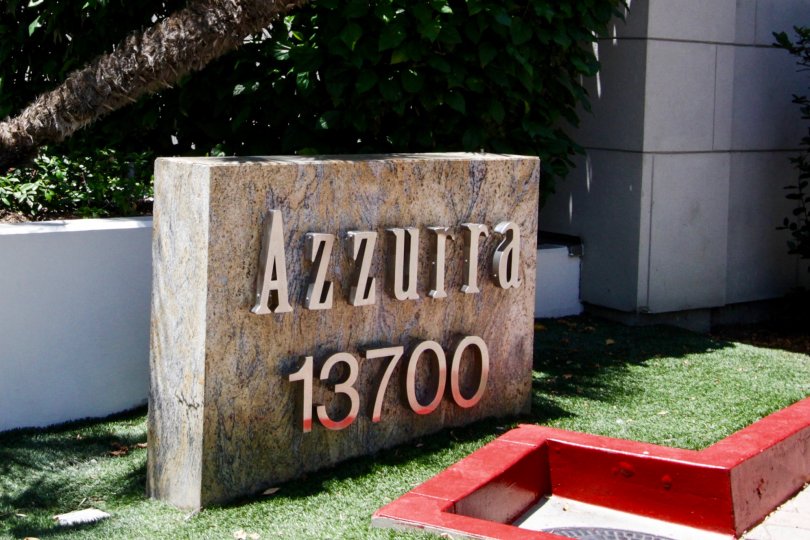 The sign announcing the Azzurra