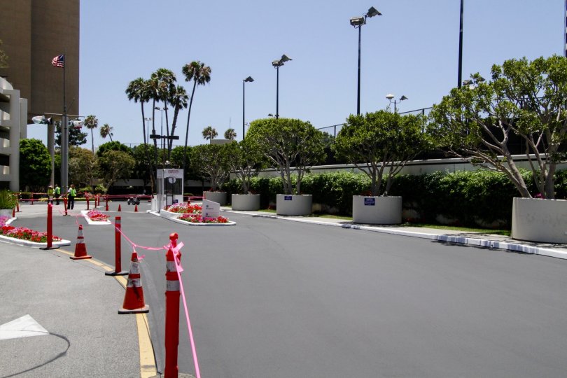 The drive into Marina City Club located in Marina Del Rey