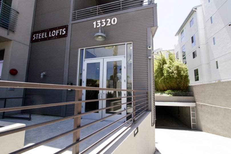 The entryway into the Steel Lofts