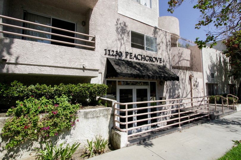 The entrance into 11230 Peach Grove St in North Hollywood