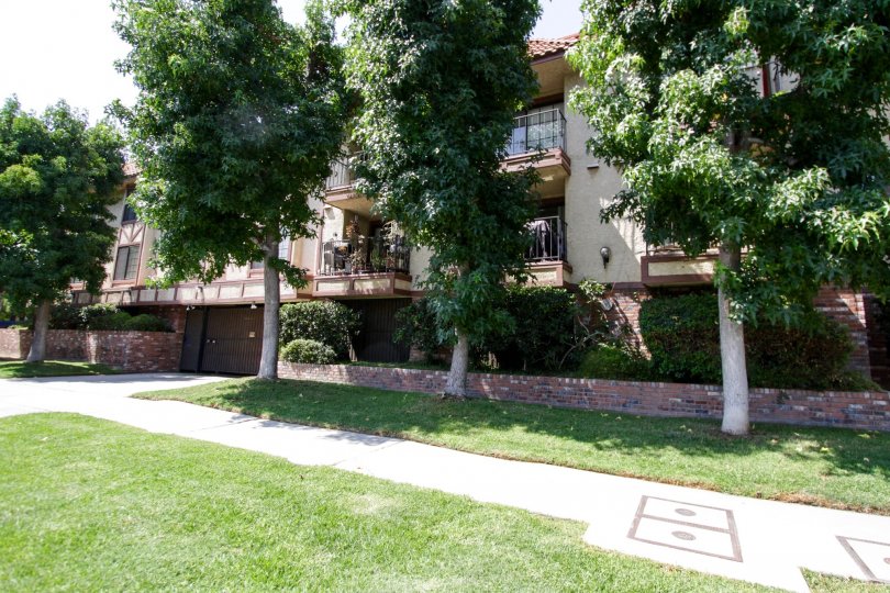 The landscaping seen at La Maida Townhomes