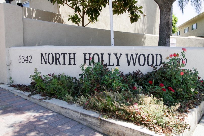The sign upon entering into the North Hollywood Terrace