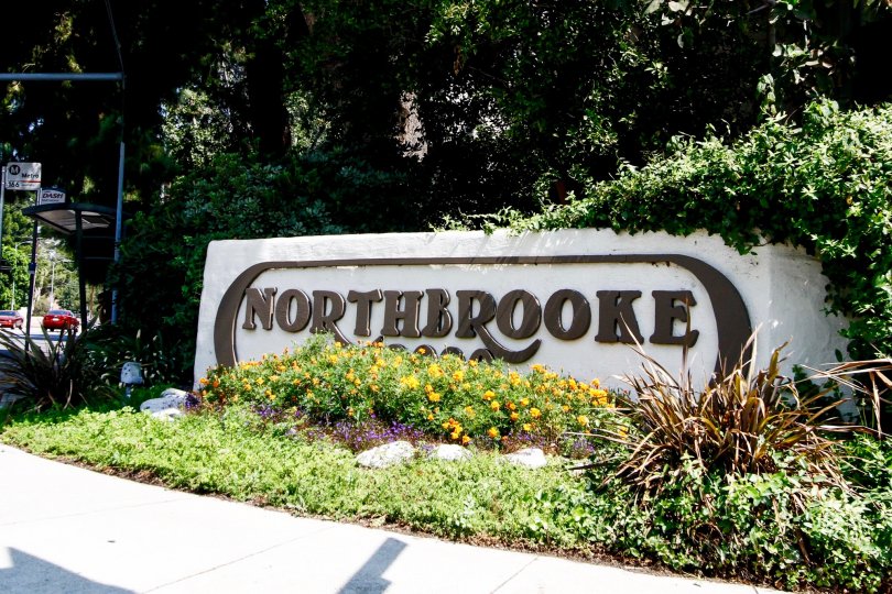 The sign welcoming you into Northbrooke