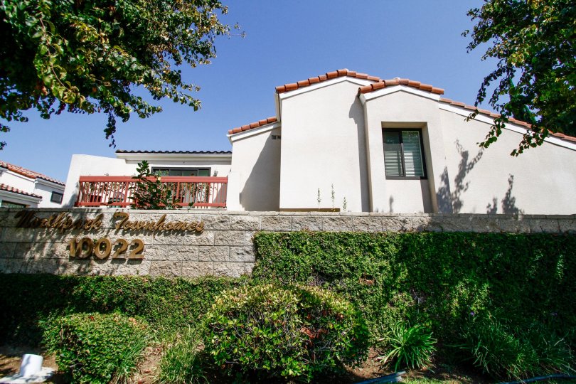 The landscaping outside of Parkside Townhomes