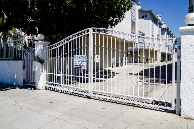 The gate for entering into the Lionsgate parking area