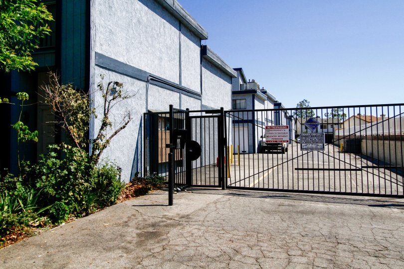The gate at Plummer Terrace in Panorama City California