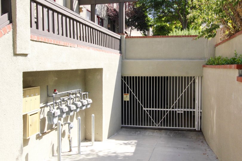 The parking garage for Alpine Western Villa