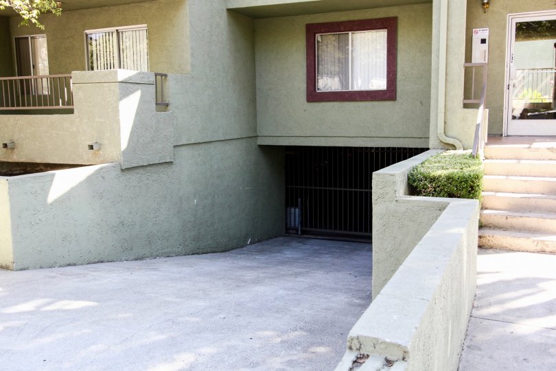 The parking area for Ashtabula Condominiums