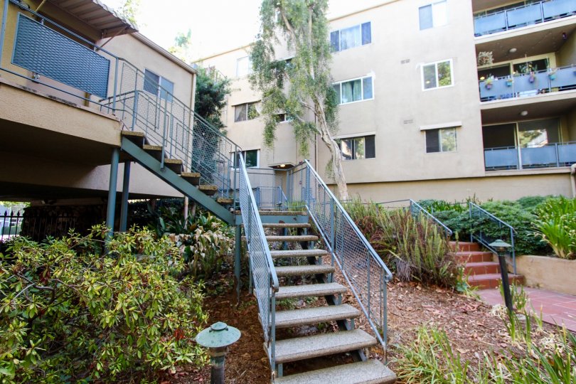 The stairs leading up to Cordova East in Pasadena, California