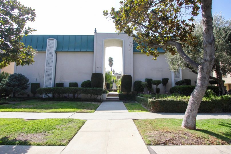 The yard in front of Magnolia Court