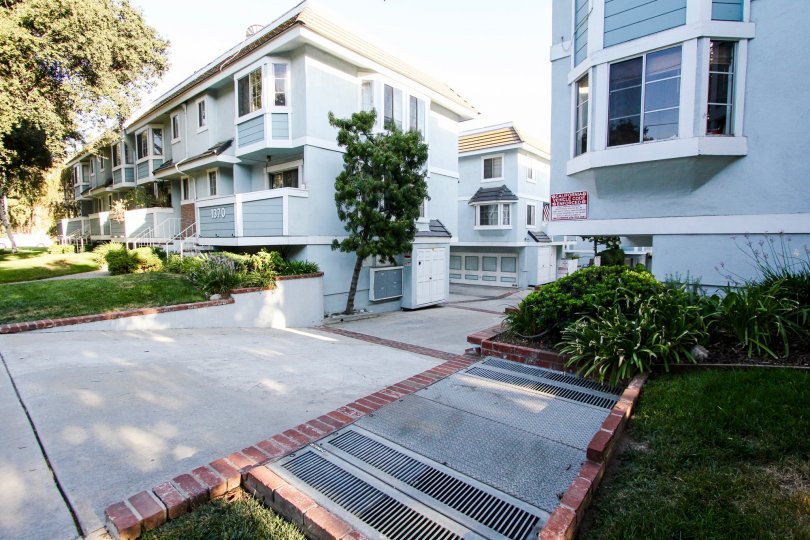 The driveway into Nantucket Townhomes