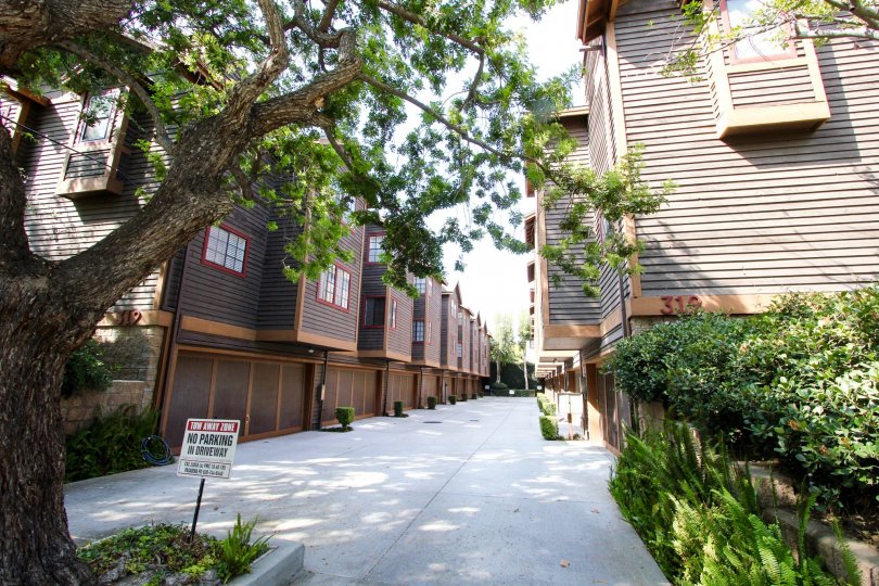 The garages for resident parking at Ohio Woods