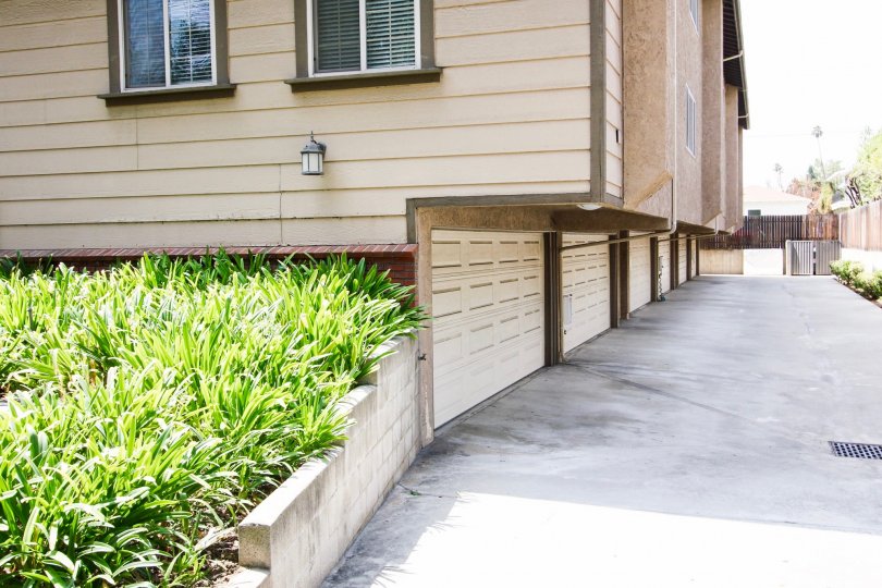 The garages at Parkwood Place in Pasadena, California