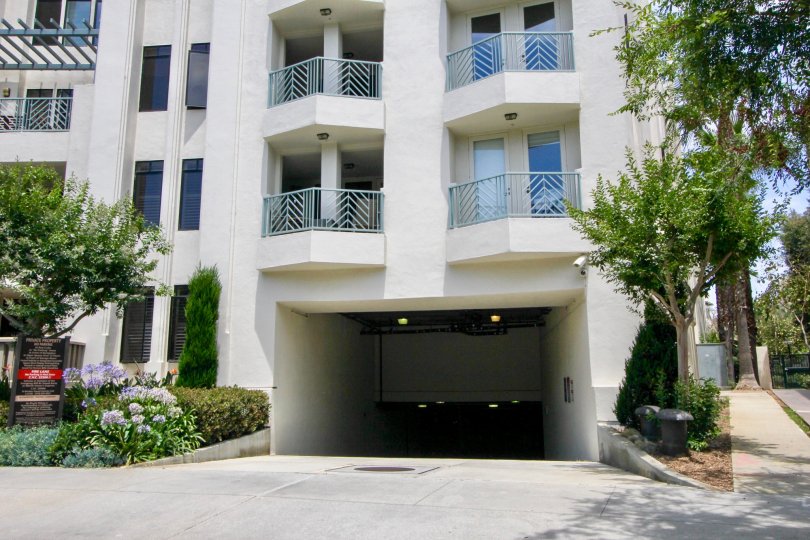 A sunny day in the The Metro with beautiful apartment and big tree infrond of apartment.