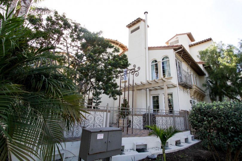 The fence around the Villa d Este Playa Vista property