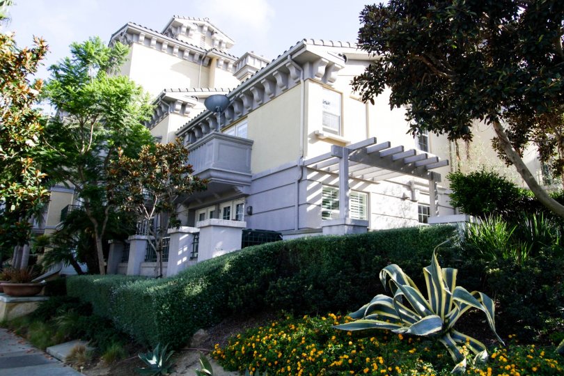 The landscaping at Villa Savona in Playa Vista