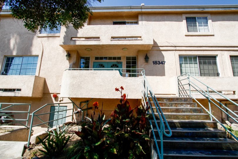 The entrance into Landmark Townhomes