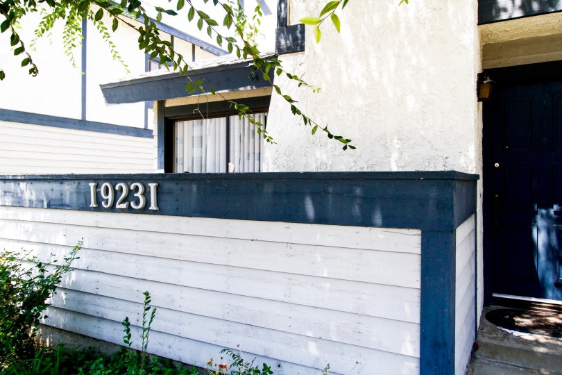 The address on the Sherwood Townhomes building