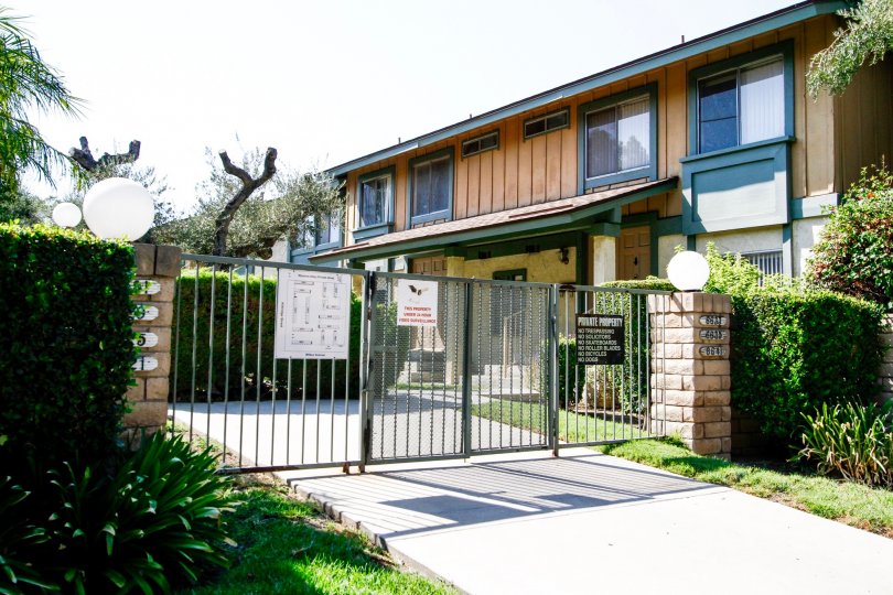 The gate for entering into Sunburst Estates