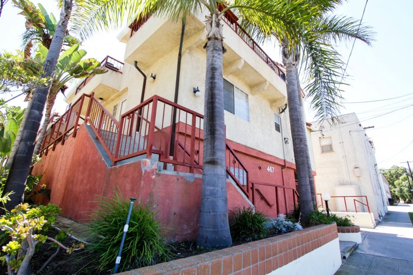 The stairs up to 467 W 38th St in San Pedro California