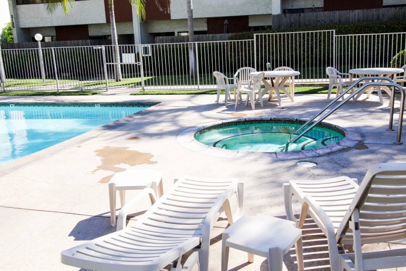 The spa pool at South Shores  Club in San Pedro California