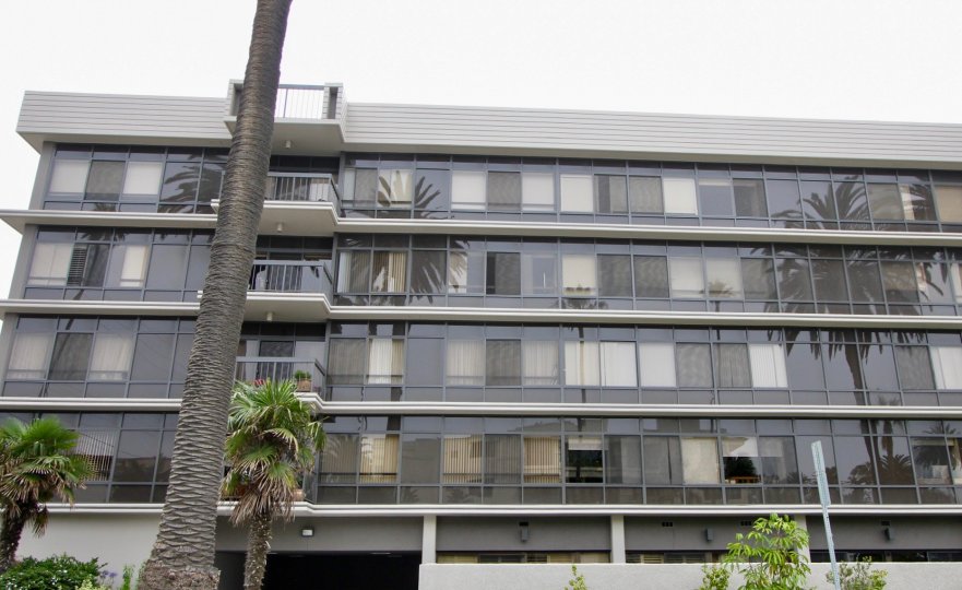 Glassy and majestic building of Boca Monica, Santa Monica, California