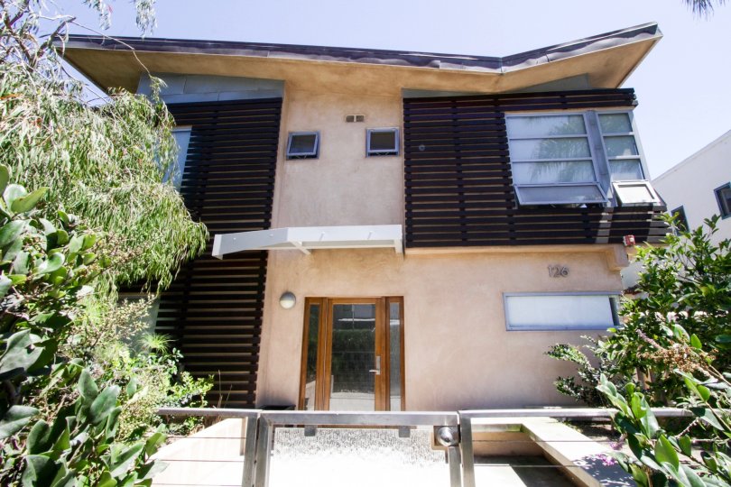 The entryway into Pacific Street Townhomes