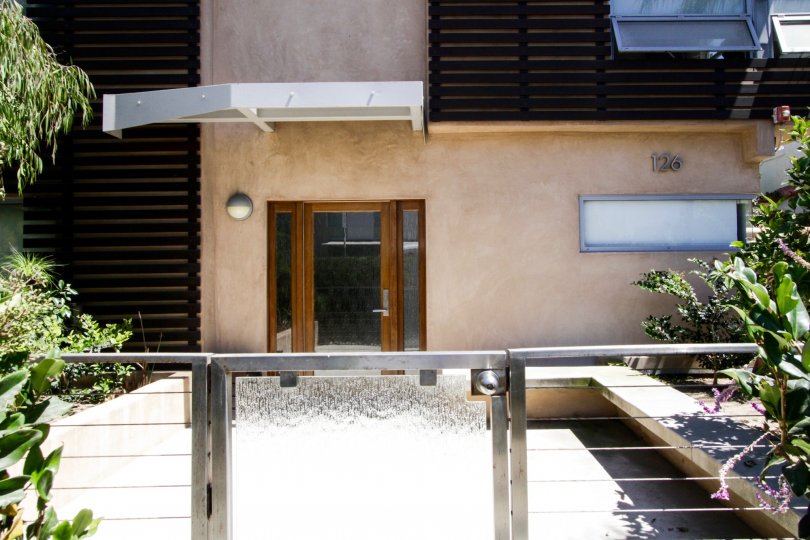 The entrance into Pacific Street Townhomes in Santa Monica