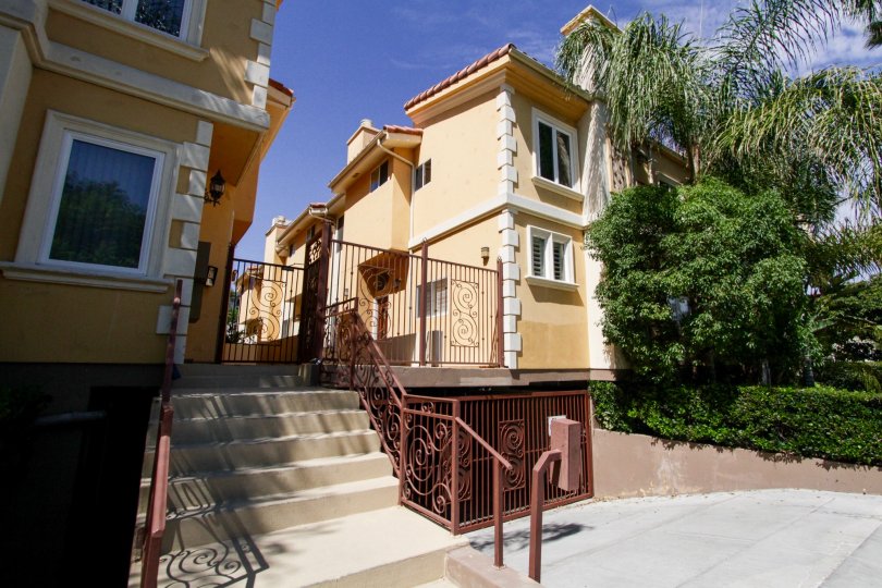 The stairs leading up to 14535 Margate St in Sherman Oaks