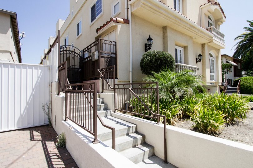 The stairs leading up to 15159 Dickens St in Sherman Oaks