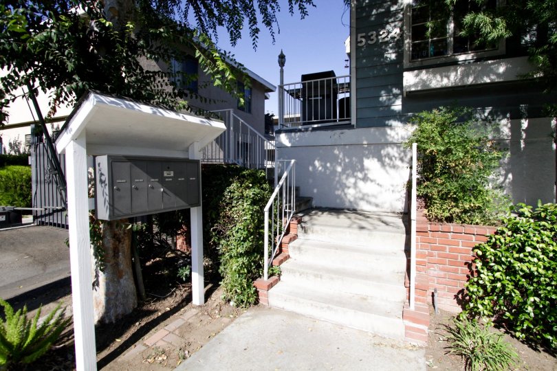 The stairs at 5324 Kester Ave in Sherman Oaks