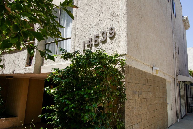 The address on the Benefit Condominiums building in Sherman Oaks