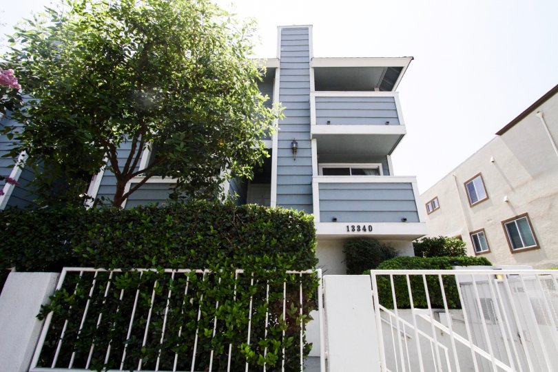 The address written on the Burbank Townhomes