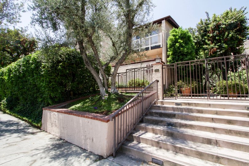 The sidewalk towards the Coldwater Garden Terrace