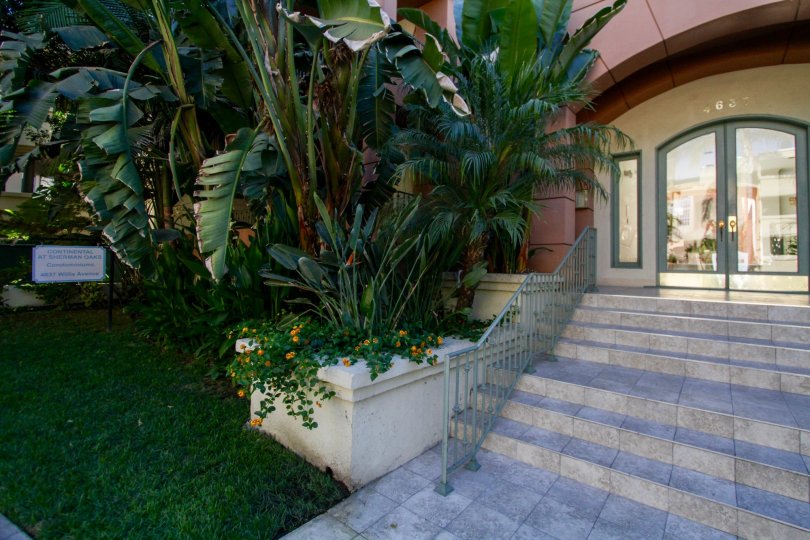 The stairs leading up to Continental at Sherman Oaks