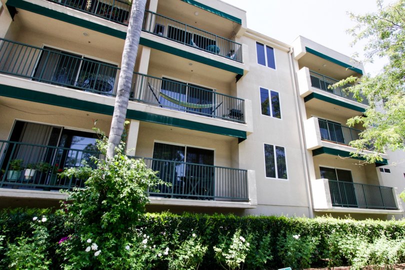 The balconies seen at Country Club Condominiums