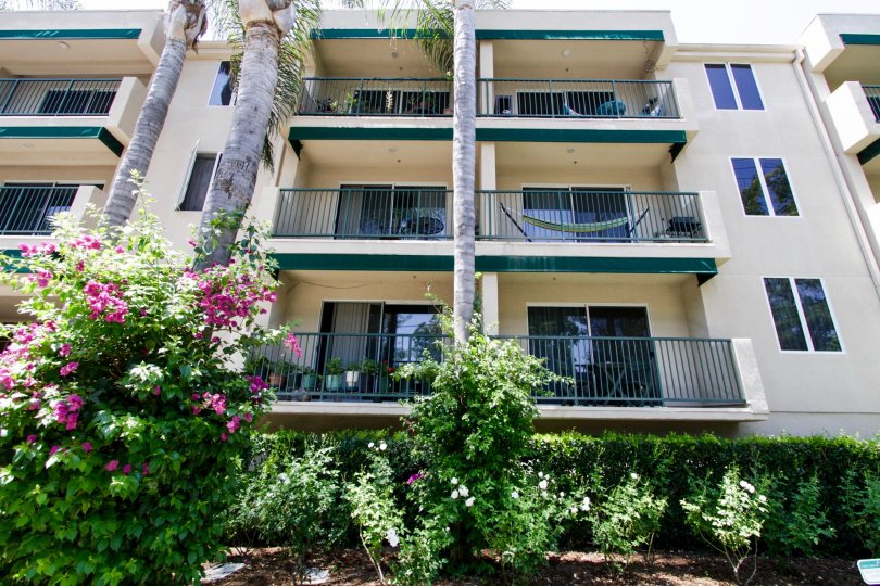 The sliding doors on the balcony at Country Club Condominiums