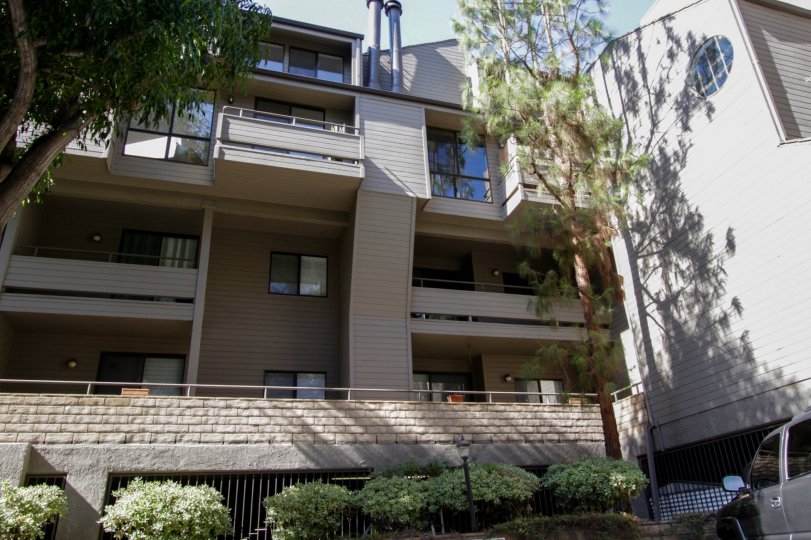 The balconies at the Sherman Village