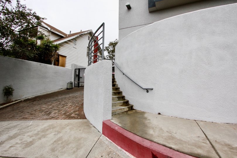 The stairs up into City View Estates