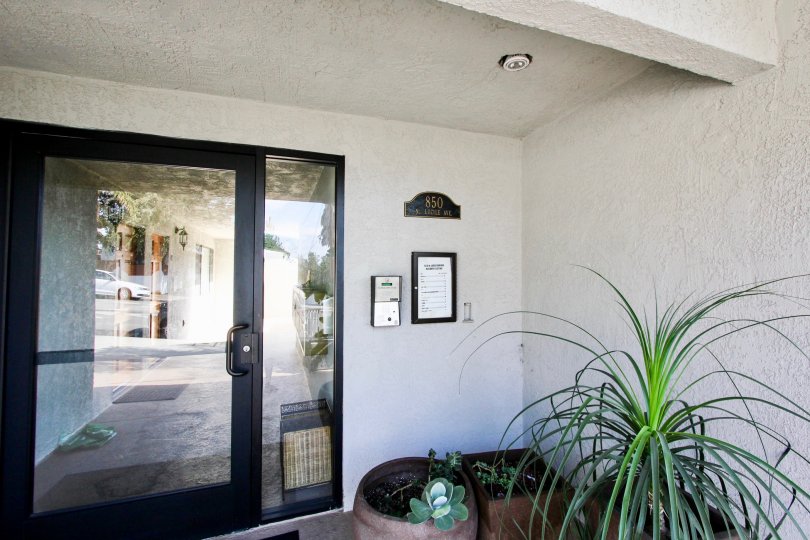 The entrance into Lucile Townhomes in Silver Lake, California