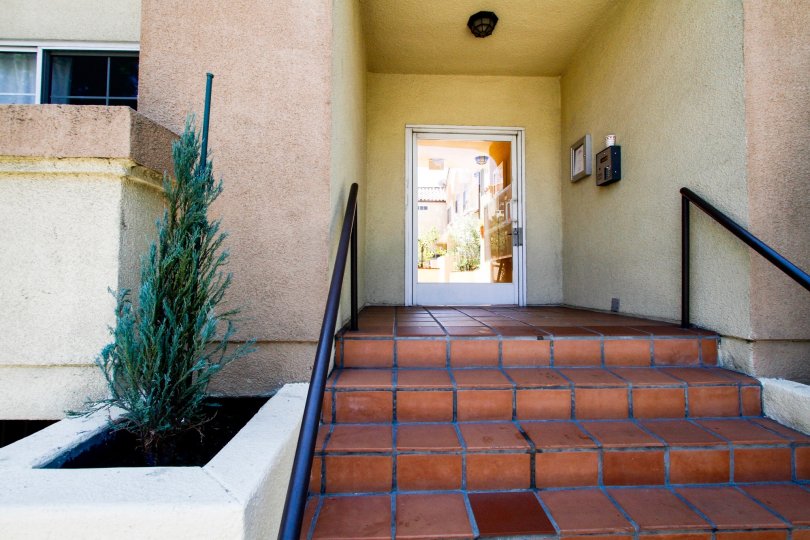The stairs leading up to 11306 Moorpark in Studio City