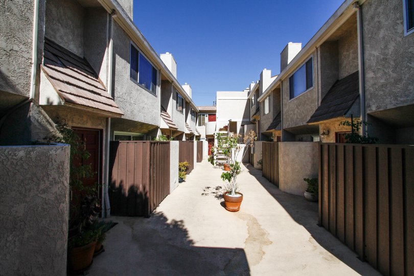 The walkway through 4230 Whitsett Ave