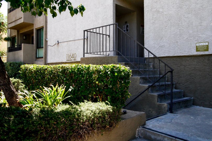 The side entrance of the Colfax Meadows