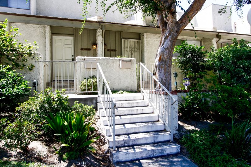 The stairs leading up to the entrance of Studio Village