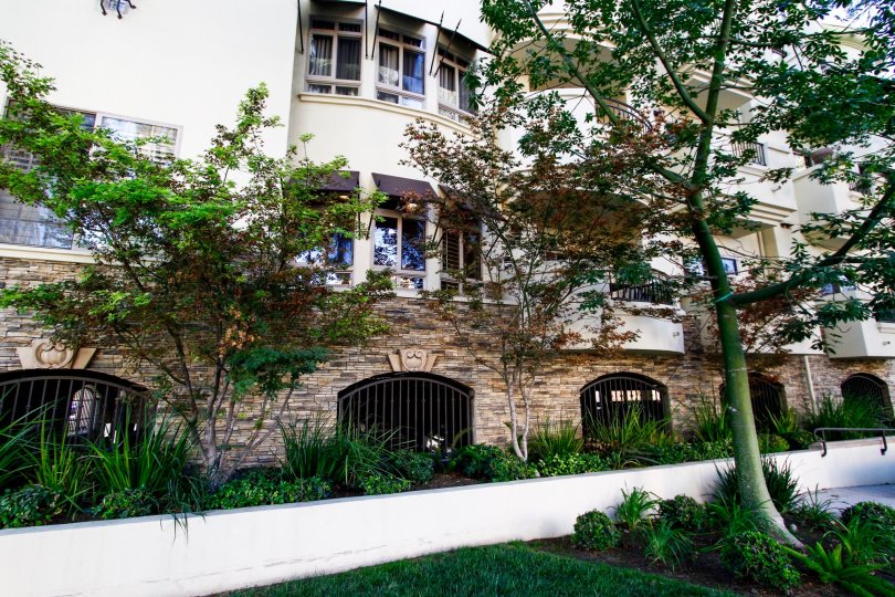 The landscaping around the Villa Dolce in Studio City