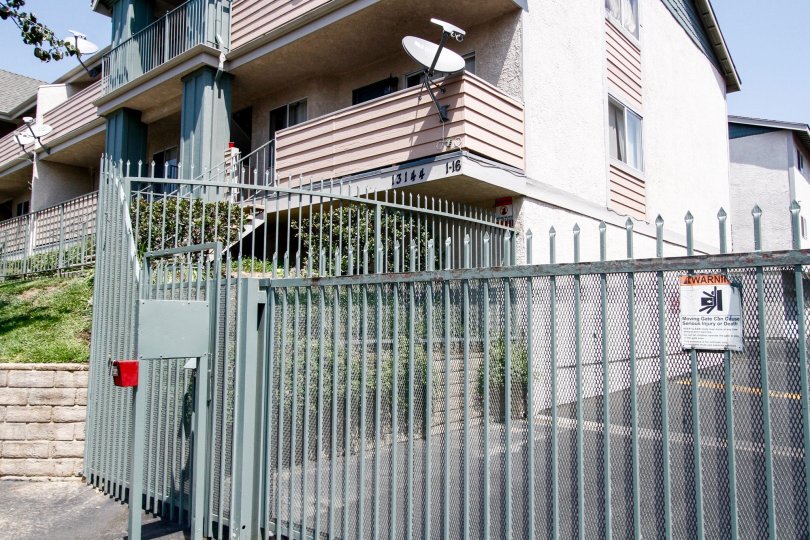 The fence around the property at Kingsbury Park in Sylmar California