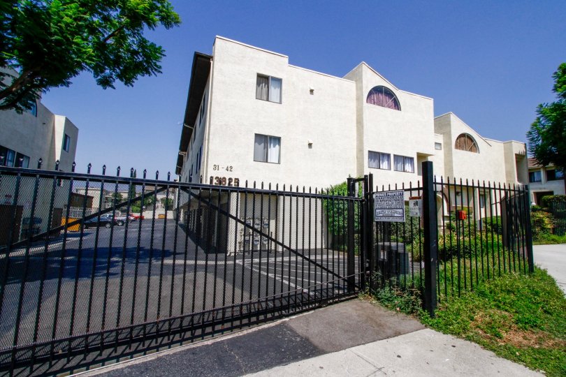 The gate for entering into Northpointe Villas in Sylmar California