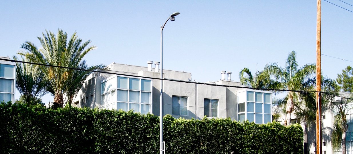 The hedges around 18215 Burbank Blvd in CA California