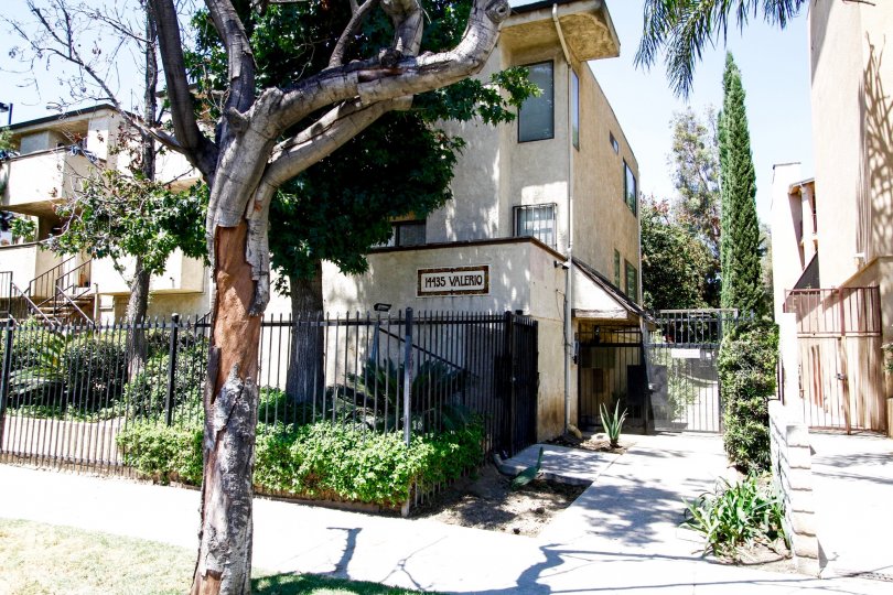 The sidewalk in front of Valerio Townhomes in Van Nuys