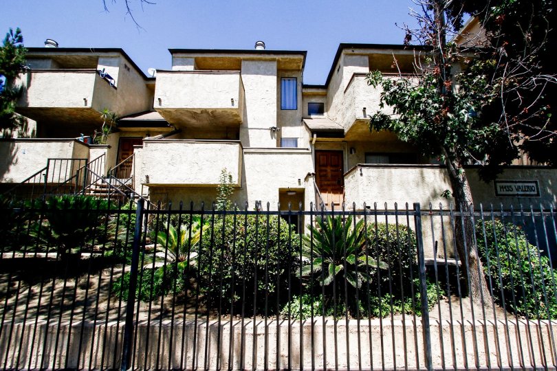 The fence surrounding Valerio Townhomes